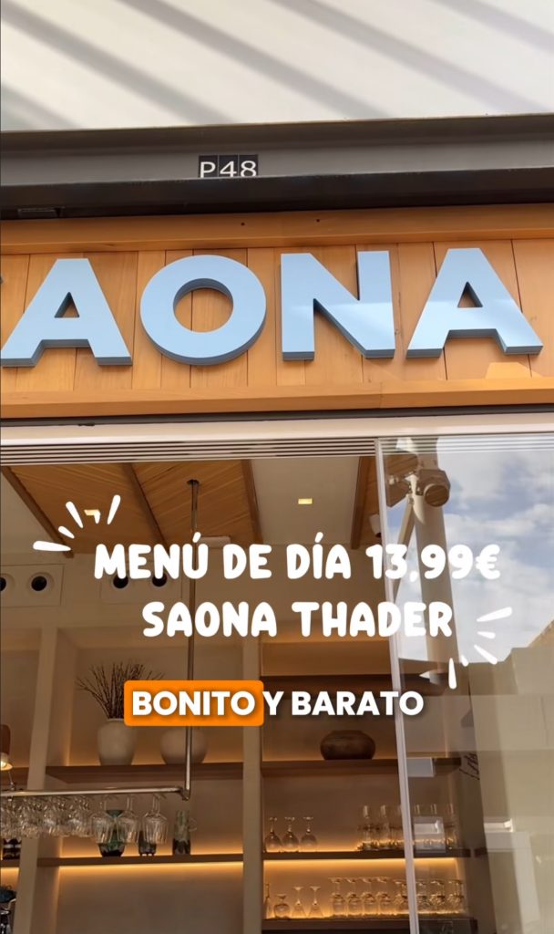 Menú de día barato Saona